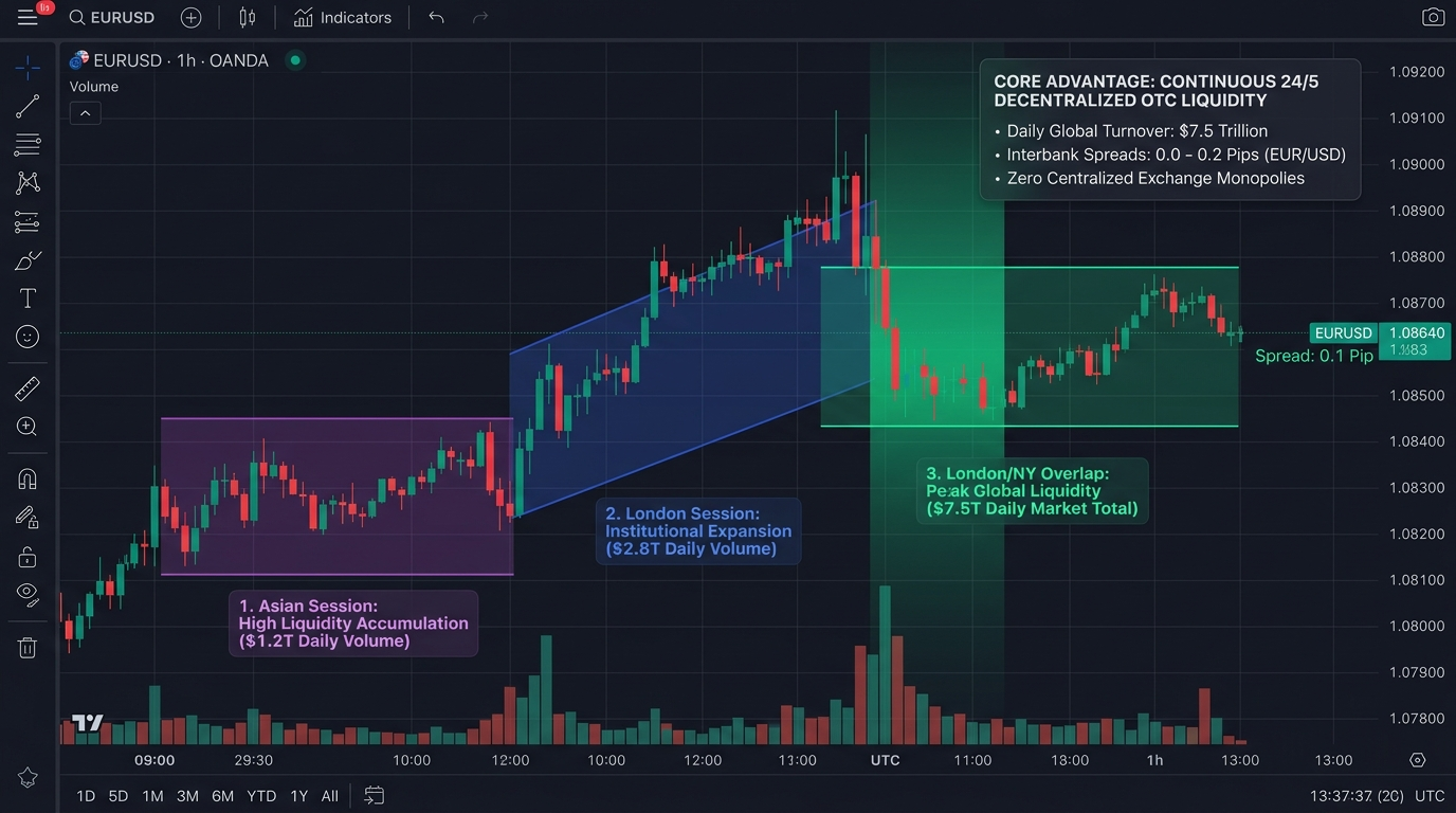 Advantages of Forex Trading 2026 Global Liquidity and Multi-Session Market Desk