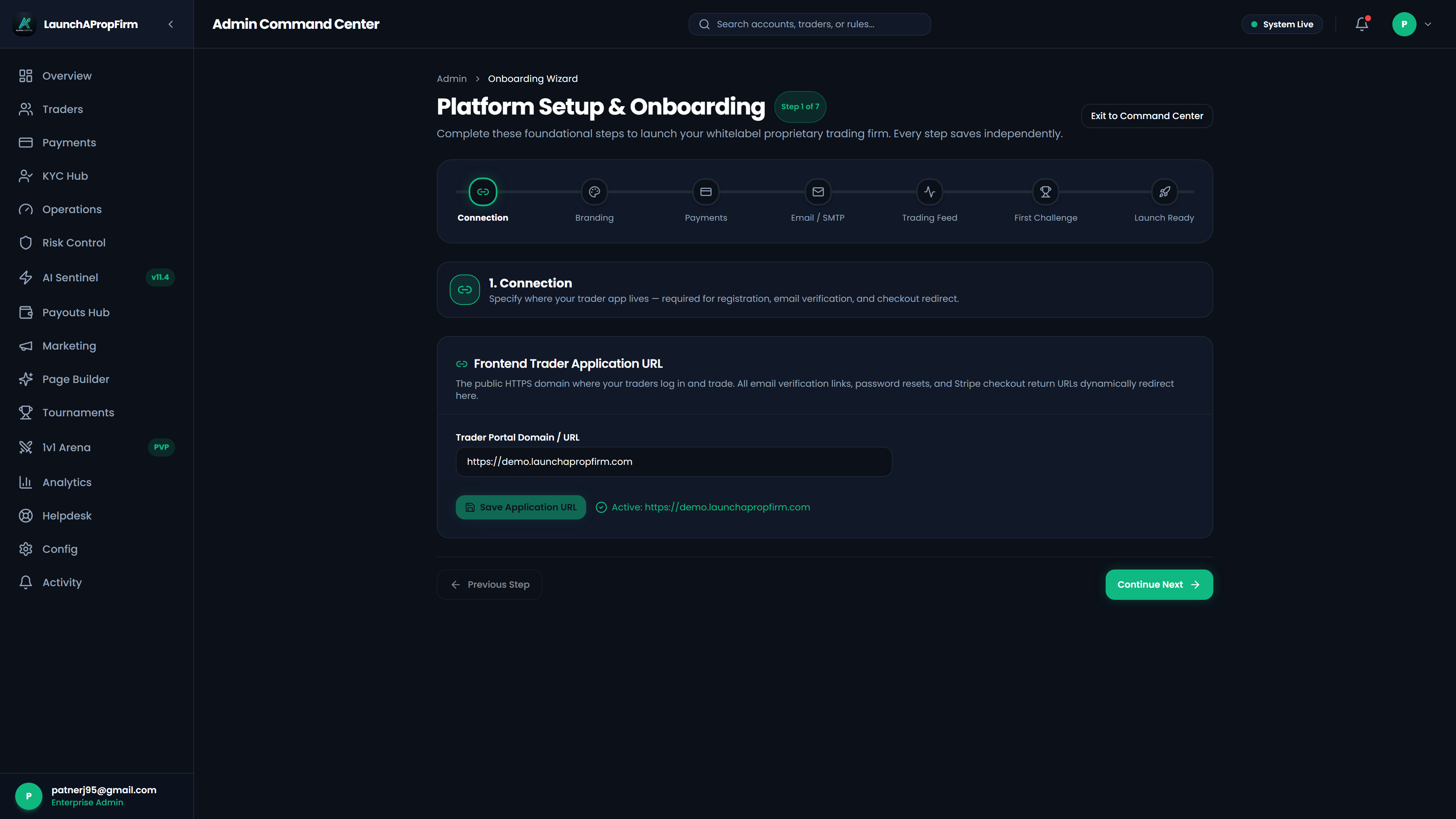 Admin rapid deployment setup wizard automating private VPS deployment, database migration, and payment configuration