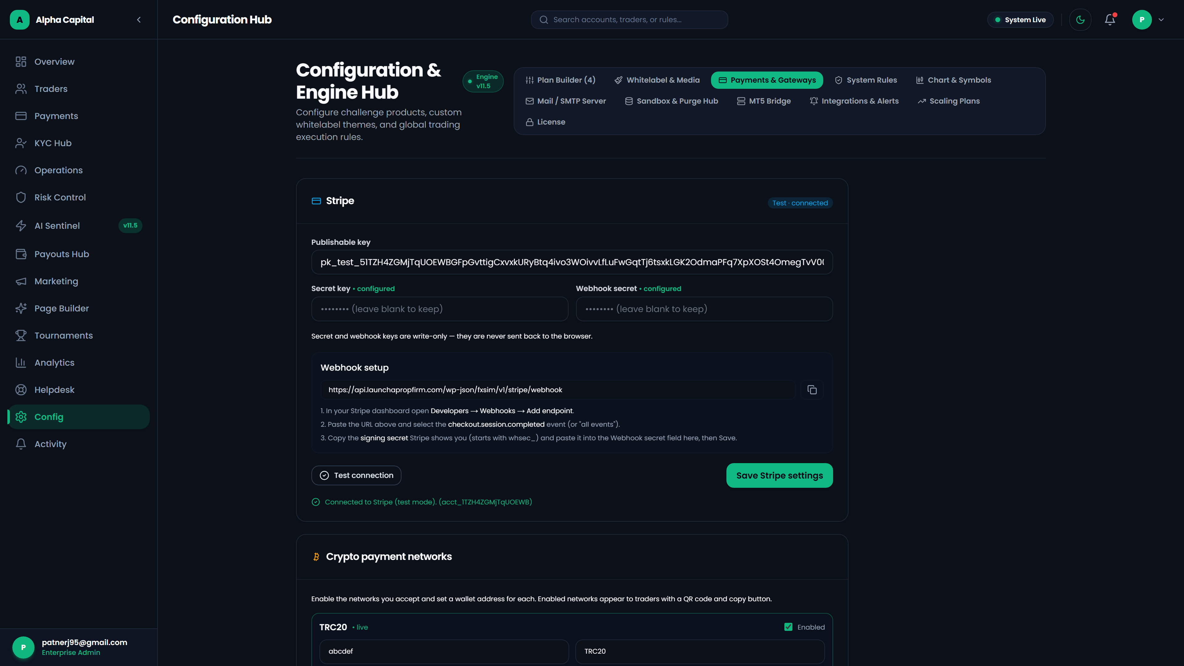 Open payment gateway orchestration interface integrating custom crypto rails without volume markups or vendor lock-in
